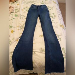 HOLLISTER flared jeans dark wash size 00